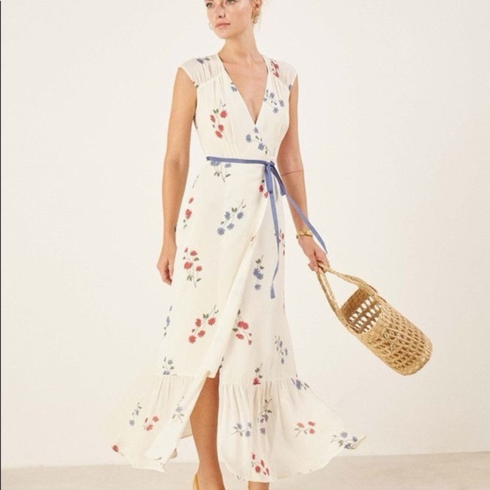 Reformation haven floral maxi dress size small